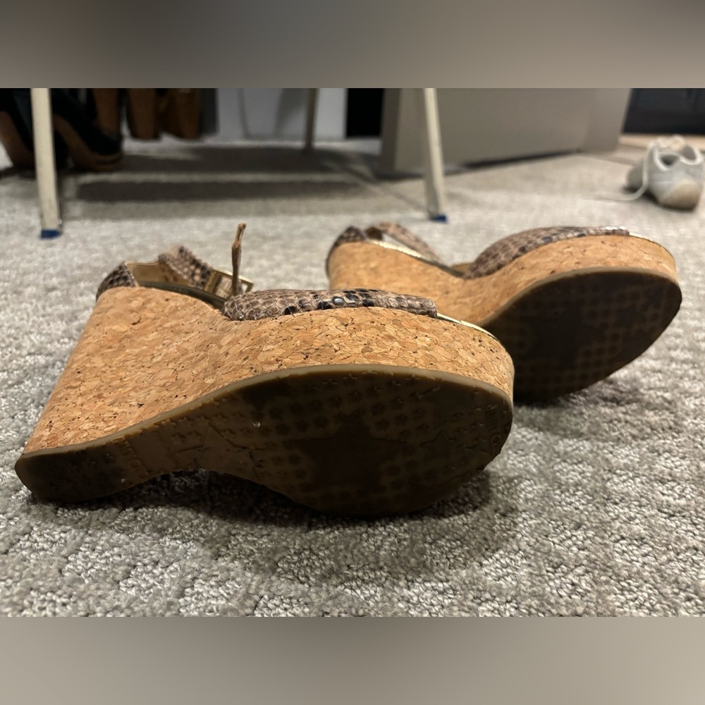 Jimmy Choo snakeskin design wedges, sz 38 - Picture 5 of 5